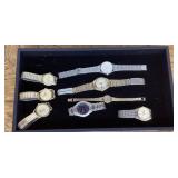 8 watches with tray