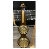 Banjo weather station wall barometer clock