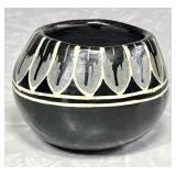 Black Southwest Native American pottery bowl