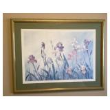 Framed floral print 29 x 37'