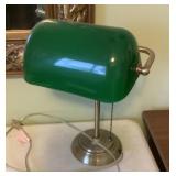 13' banker's lamp with plastic shade
