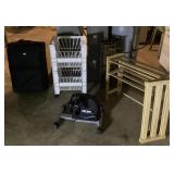 Clean up lot --shelves, suitcase, storage, etc.