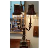 30' candelabra style 2-light table lamp