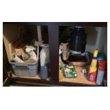 Contents of cabinet under kitchen sink
