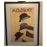 Mossant hats advertising poster print