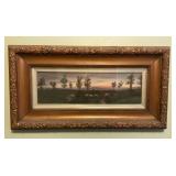 Framed pastoral sunset 14 x 26