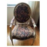 Louis XV style armchair with tapestry upholstery