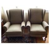Pair of wingback recliners