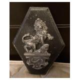 Rampant lion 3D wall plaque11 x 8 1/2'