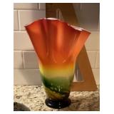 Murano style handkerchief vase
