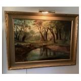 Oil on canvas with museum light 28x36