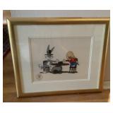 Framed Bugs Bunny Yosemite Sam sericel 18x21