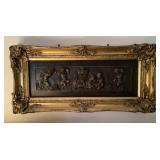 3D Boisseau wall plaque in ornate frame 10x21