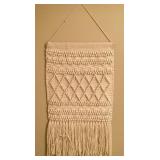 Woven macrame wall hanging