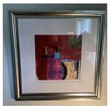 23' square framed abstract art print
