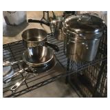 Stainless steel pots and pans