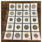 20 foreign coins