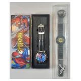 2004 Spider-Man watch & 1989 Batman watch