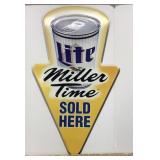 36" Miller Lite tin sign