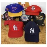 Collection of baseball caps
