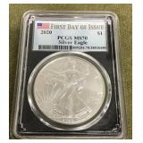 2020 Silver Eagle graded MS 70