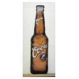 36" Coors Banquet Beer bottle tin sign
