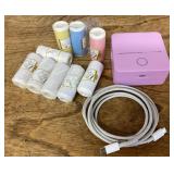 Label maker with wireless thermal printer & paper