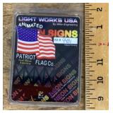 Model train neon light US flag kit