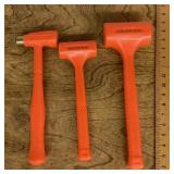 3 Dead Blow Uni-Cast hammers