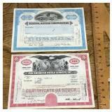 Expired GM and PanAm stock certificates