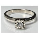14k white gold diamond ring