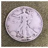 1947 Walking Liberty half dollar