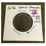 1636 Spanish copper cob