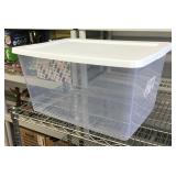 Sterilite 58 qt. clear tote with lid