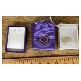 3 pair pierced earrings