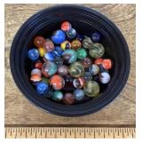 Container of marbles