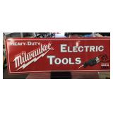 Milwaukee Sawzall metal sign 12x30