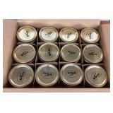 12 Kerr wide mouth pint canning jars