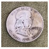 1954 Franklin half dollar