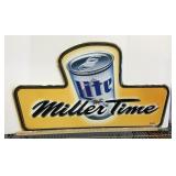 38" Miller Time tin sign