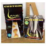 Lava lamp and silver rocket base