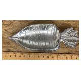 Cast metal carrot serving dish