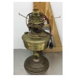 Electrified brass Aladdin oil lamp