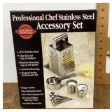 Stainless steel chef accessories set