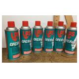 6 cans of canned air spray