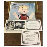 Voice actor and Hank Ketchum signed photographs