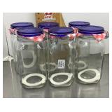 6 NEW canister jars