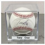 Tony Cruz autographed baseball