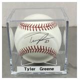 Tyler Greene autographed baseball