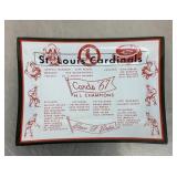 St Louis Cardinals 1967 N.L. Champions glass tray